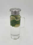 GLASS PITCHER WITH S/S LID - 24/CS