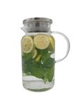 GLASS PITCHER WITH S/S LID - 24/CS