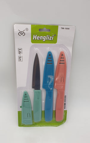 3 PC KNIFE WITH COVER - 240/CS