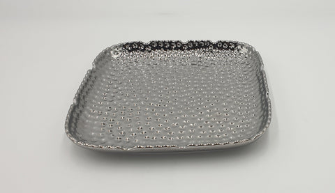 10" PLATTER -SILVER-SQUARE - 18/CS