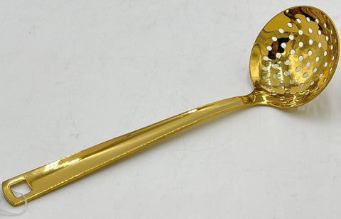 9.25"x2.75" S/S SLOTTED LADLE-GOLD