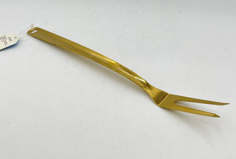 14"x1.25" S/S BBQ FORK-LONG HANDLE-GOLD