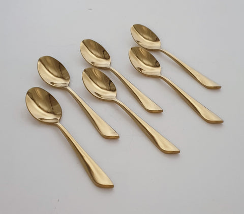 6 PC GOLD COFFEE SPOON