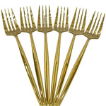 6 PC DINNER FORK-GOLD