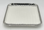 8" SQUARE PLATE-SILVER RIM