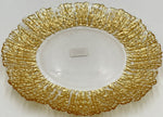 8"ROUND PLATE W/GOLD DESIGN