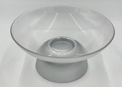 10"x5.25" FOOTED GLASS BOWL-GRAY - 8/CS
