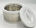10"x5.75" S/S FOOD WARMER W/WHITE LID-LARGE