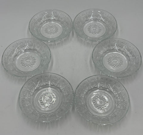 5.25"  6PC GLASS PLATE-ROUND