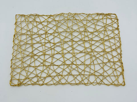 17.5"x12" PLACEMAT GOLD-RECTANGLE-1 PC