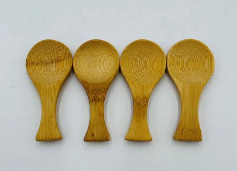 3.5"x1.5" 4 PC MINI BAMBOO SCOOP - 600/CS