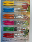 12PC KNIFE SET-COLORED HANDLE - 100/CS