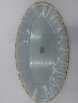 17"x9.5" GLASS PLATE W/GOLD-OVAL