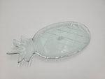 PINEAPPLE GLASS PLATE W/SILVER