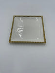 7.75"PLATE W/GOLD DOTS-SQUARE - 32/CS