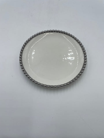 7.75"PLATE W/SILVER DOTS-ROUND -  32/CS
