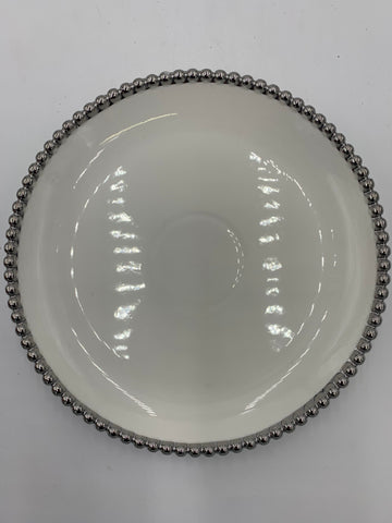 10" PLATE W/SILVER DOTS-ROUND - 24/CS