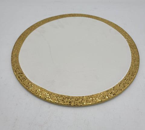 12" PLATTER W/GOLD DESIGN-ROUND - 12/CS