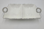 15.5"x8.5" 2 SECTION SERVER-SILVER RIM- 16/CS