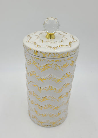 11"x4.5" CANISTER-GOLD DESIGN-LARGE
