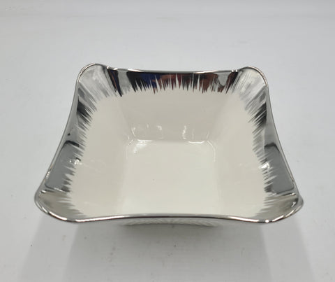 7.5"x4" BOWL WITH SILVER DESIGN - 36/CS