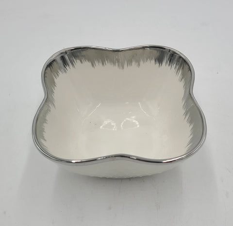 7"x3.5" BOWL WITH SILVER DESIGN - 48/CS