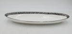 15.75"x5.25" PLATTER W/SILVER RIM-OVAL - 18/CS