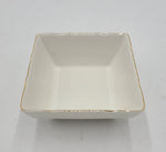 4.25"x2" SQUARE BOWL W/GOLD RIM - 96/CS