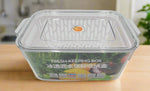 9.25"x6.25"x4" - 3 PC COLANDER - CLEAR LID