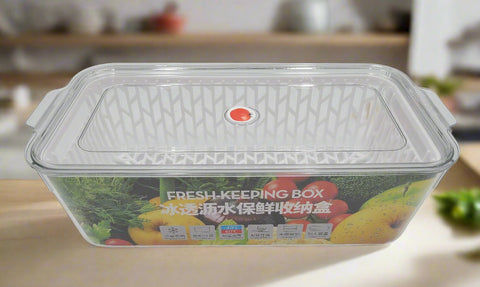 13.5"x6.5X4" - 3 PC COLANDER - CLEAR LID