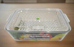 13"x8.5"x3.75" - 3 PC COLANDER - CLEAR LID