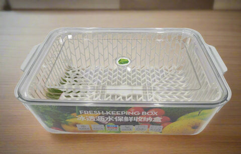 13"x8.5"x3.75" - 3 PC COLANDER - CLEAR LID