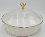 10.5"x3" ACRYLIC DISH W/LID-ROUND - 12/CS