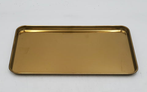 10.5" x 6"  S/S RECTANGLE TRAY-GOLD