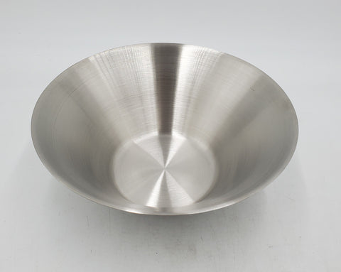 9.5"x4.25" S/S ROUND BOWL - 2QT- SILVER