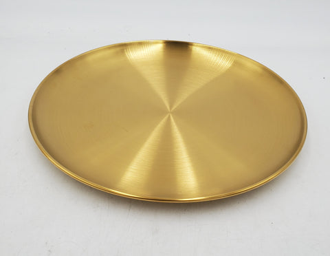 9" S/S ROUND PLATE - GOLD