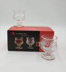 2.75"x1.75"   6 pc FOOTED SHOT GLASS