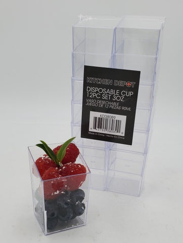 3 OZ SQUARE CONTAINERS-12 PC