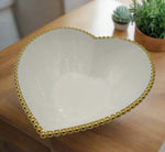 HEART SHAPE BOWL W/GOLD DOTS - 16/CS